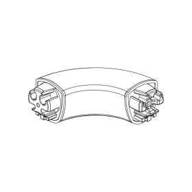 90° internal/external angle piece in antibacterial PVC with bactericidal joints