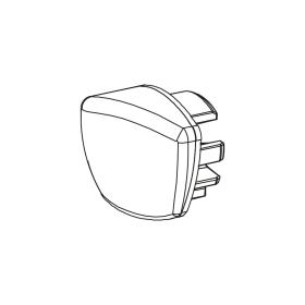 Bevelled endcap in antibacterial PVC with bactericidal joint