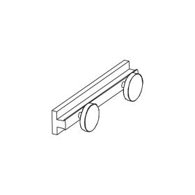 Quick removable assembly wedge in satin silver anodised aluminium